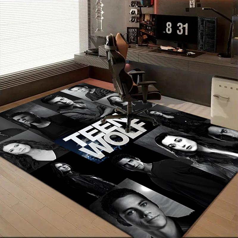 1PC Teen Wolf Rug for Livingroom,Bedroom, Palyroom, Chair Rug, Area Rug, Game Carpet, Large Size Rug Fan Christmas Gift