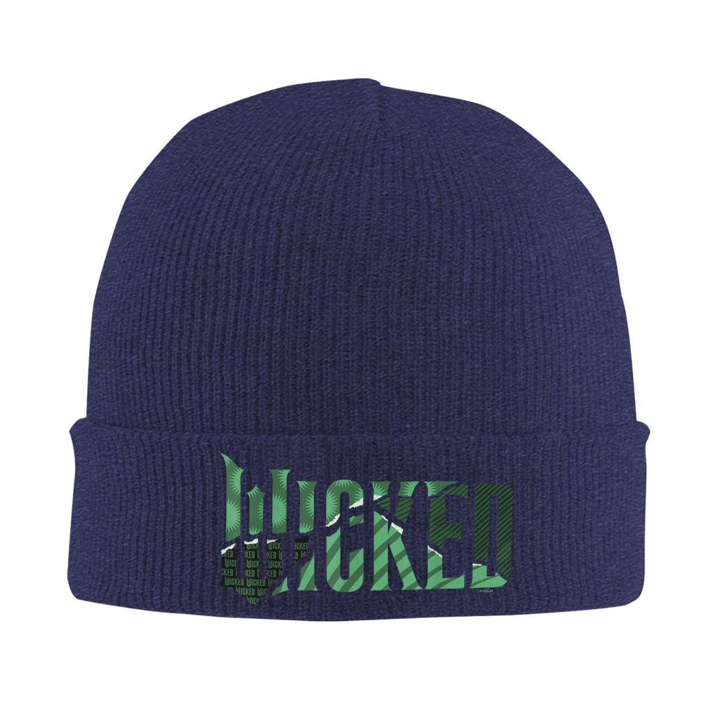 Wicked For Good Torn Green Collage Logo Beanie Hats Knit Hat Men Women Fashion Elastic Caps Spring Hippie Design Bonnet Hats