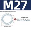 Carbon Steel Zinc-Plated Lock Washer with Inner and Outer Teeth