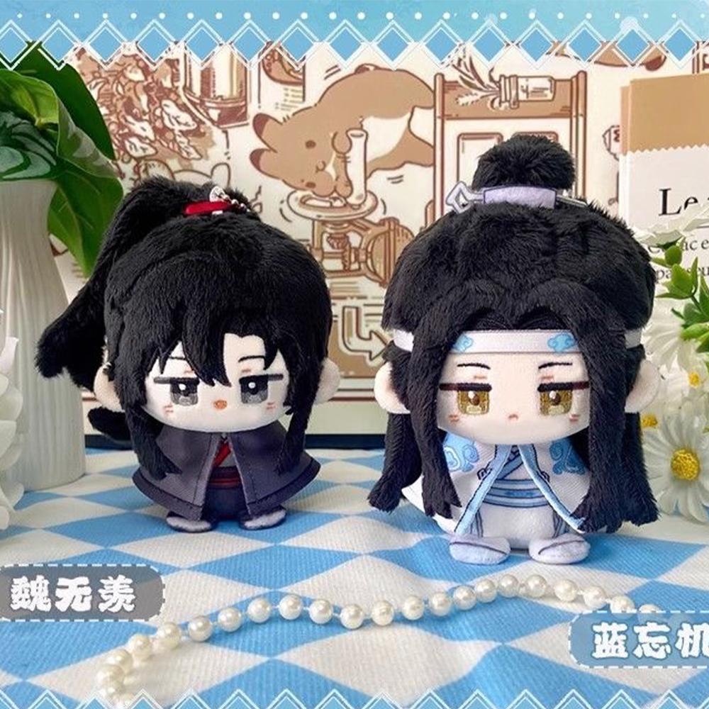 Chinese Anime Plush Toys Keychain Wei Wuxian Lan Wangji Plushies Stuffed Doll Lan WangJi Figure Cute Soft Pendant Birthday Gifts