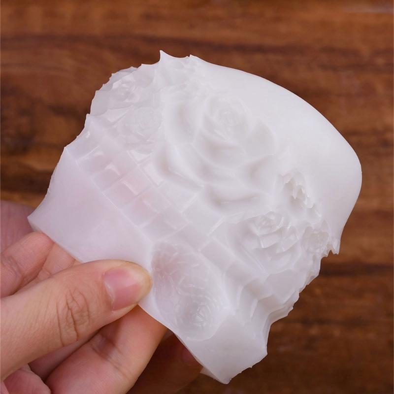 Wedding Silicone Candle Mold for Handmade Candle Soap Chocolate Baking Rose Cake Candle Silicone Mold for Epoxy Resin