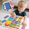 Pädagogische digitale Holzbausteine Kreative Puzzles Stapelspielzeug Farben Zahlen Erkennen Montessori Geschenk