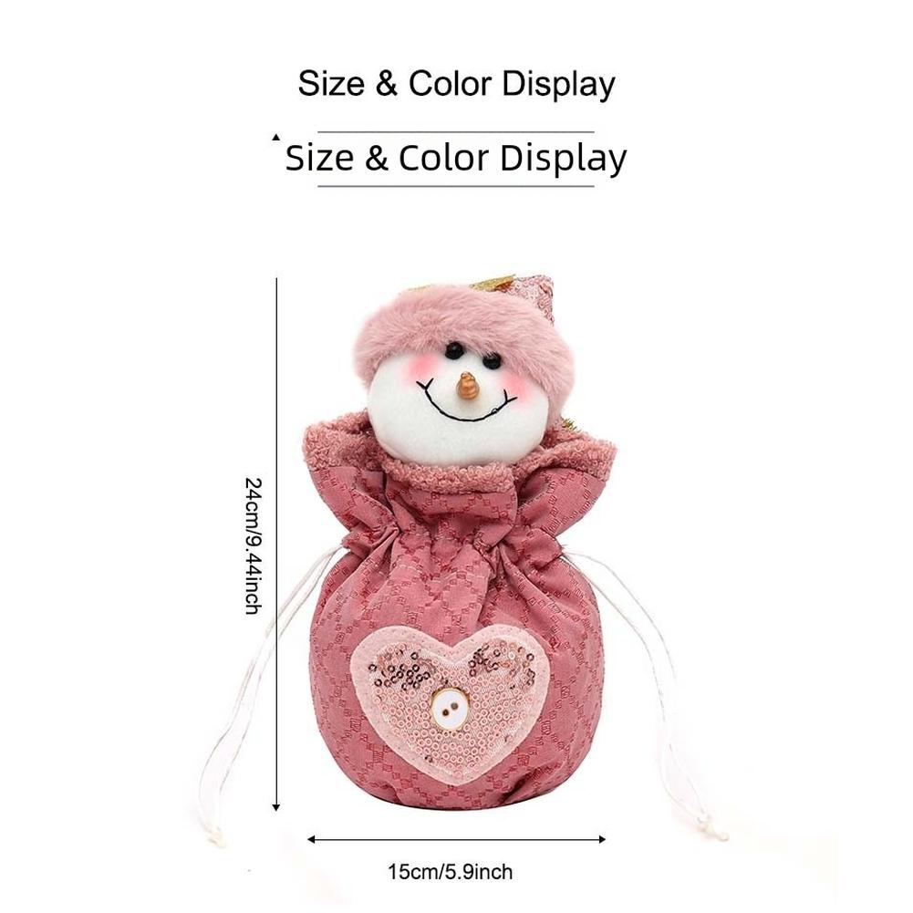 

Christmas Present Bags Pink Glitter Fruit Pattern for Candy and Gifts B