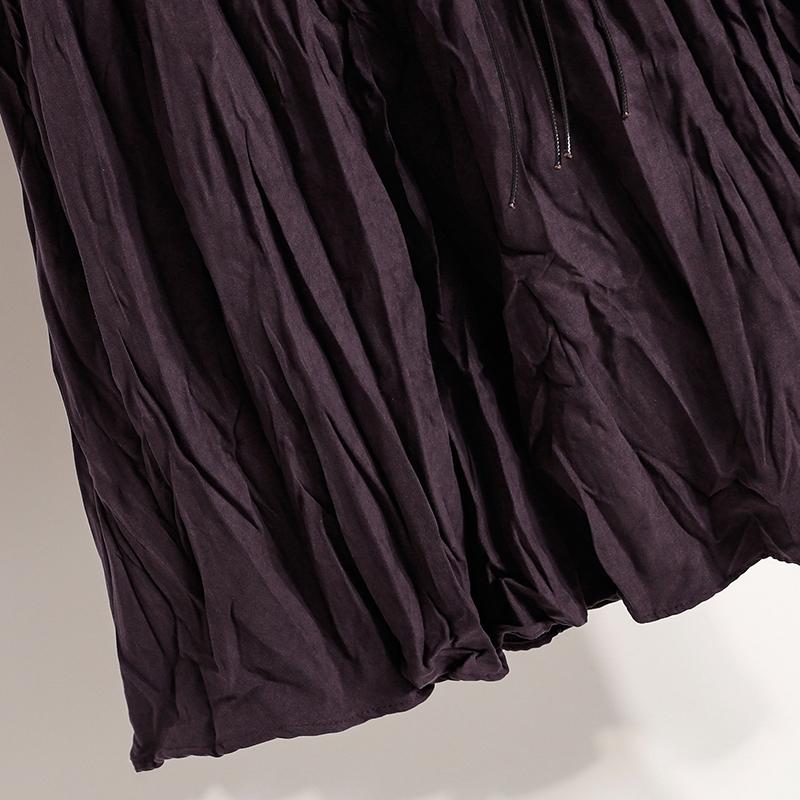 DIMANAF Plus Size Women Long Skirts Loose Casual Elastic Waist Solid Fashion Lady Autumn Clothing 2025