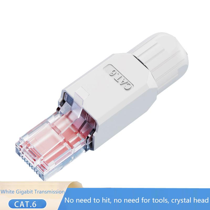 

Tool-Free Rj45 Connector Field Termination Plug Rj45 Tool Less Gold Plated Modular Plug Ethernet Reusable Termination Plugs A8