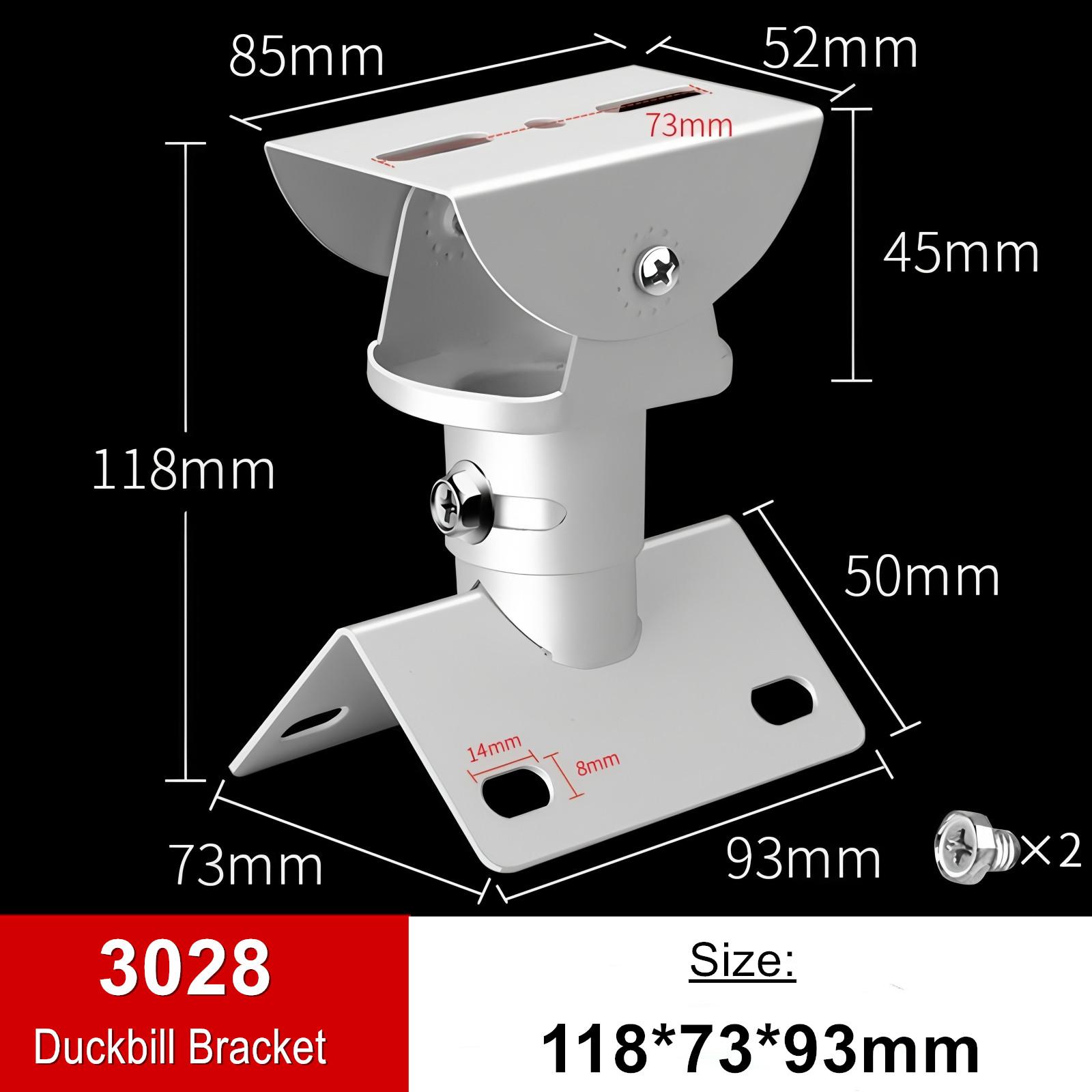 90° Right-Angle Wireless PTZ Dome Camera Corner Mounting Bracket Crossbar Holding Pole Security Camera Integrated Clamp Bracket Only Duckbill