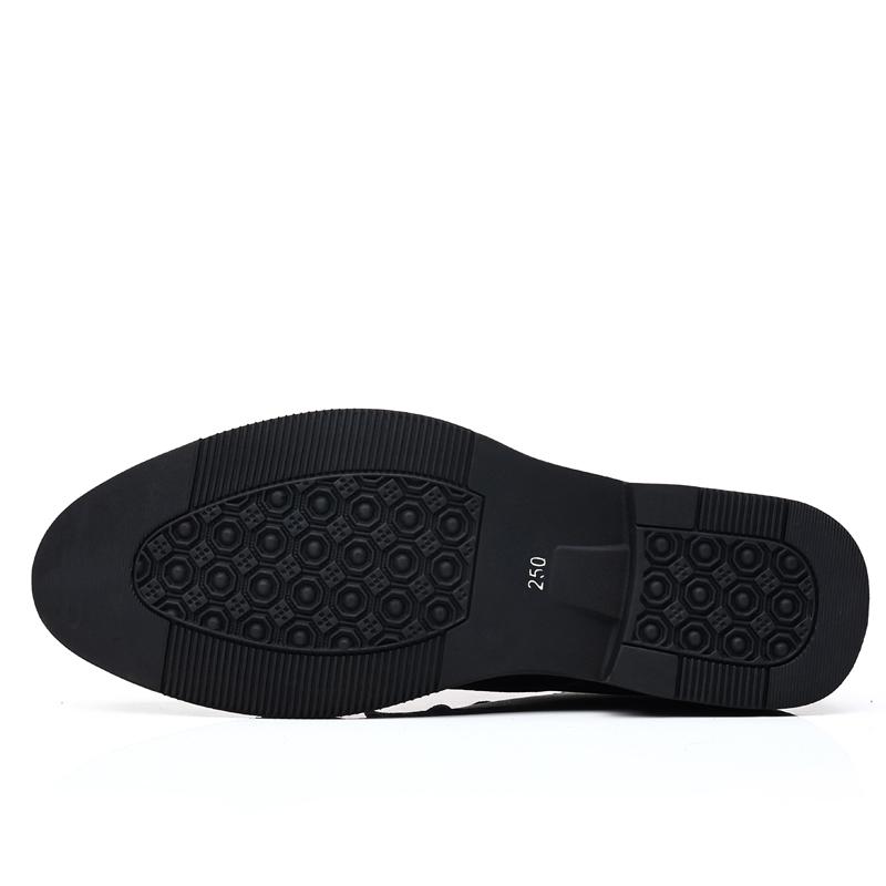 Men Casual Shoes Black Leather Mens Pointed Toe Dress Shoes Classic Slip On Oxford Shoes for Men Gentleman Shoes High Top Boots