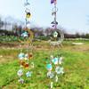 Moon Sun Catcher Prismatic Rainbow Maker Pentagram Beaded Sunlight Catcher Window Hanging Ornament for Bedroom Garden Decor