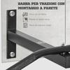 Professional Wall Pull-Up Bar with Steel Structure, 113 x 41 x 20cm, Black
