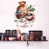 Adesivo Murale Tazza da Caffè Tè Rimovibile Stacca e Attacca Latte Decorazioni Murali Adesivi Cartello Caffè Divertente per Cucina Casa Ufficio