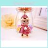 Cute Snowman Keychain For Women Sparkling Rhinestone Zinc Alloy Christmas Gift