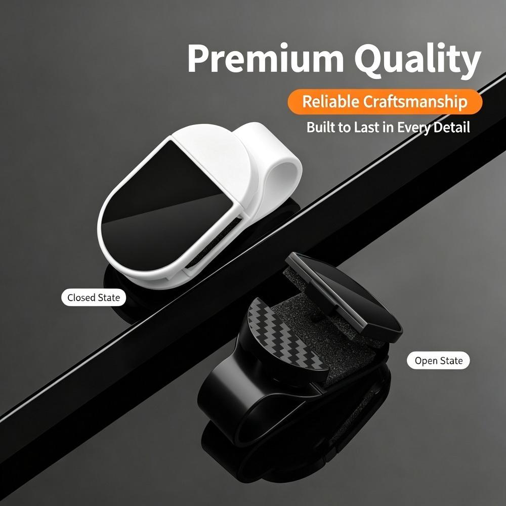 1Pc Carbon Fiber Texture Universal Car Sun Visor Sunglasses Clip Anti-Scratch Sponge Eyeglasses Storage Holder