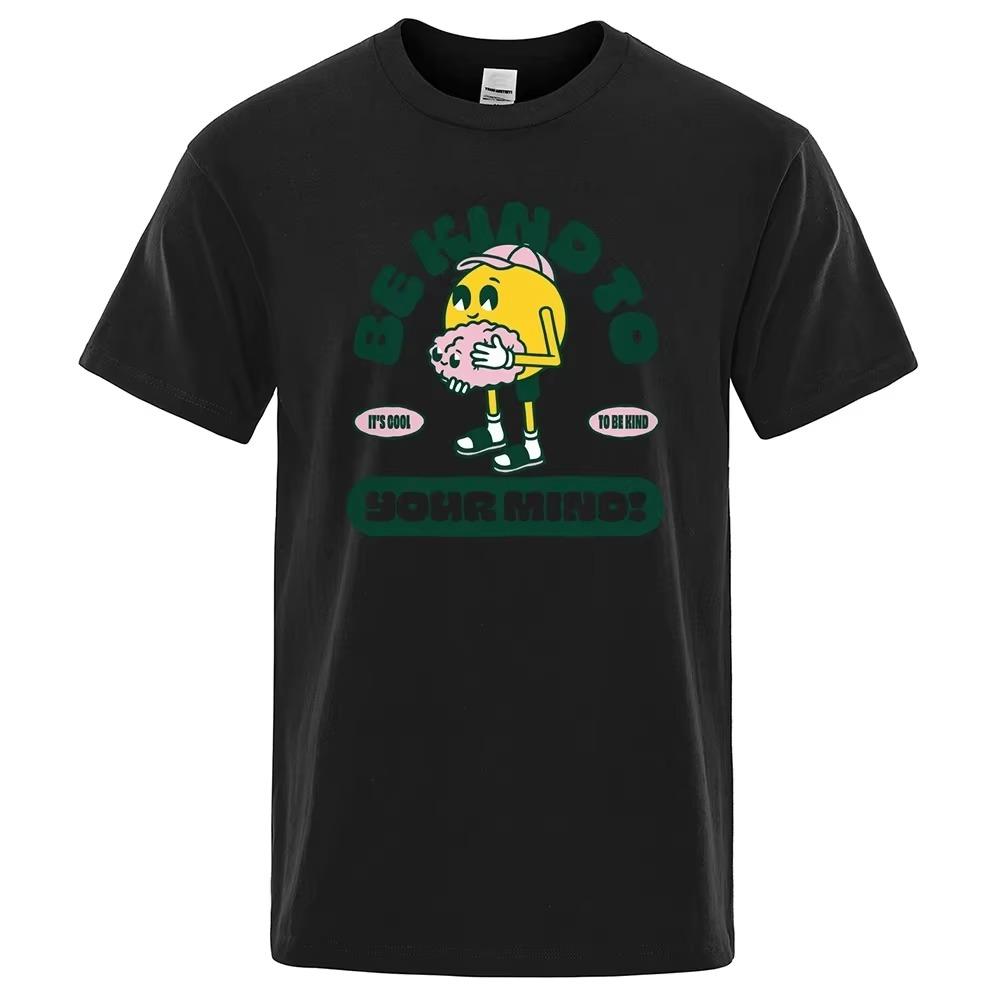 Be Hind To Your Mind Anime Prints T-Shirt Men Cotton Short Sleeve T-Shirts Casual Breathable Tops Loose Tee Clothes 80549
