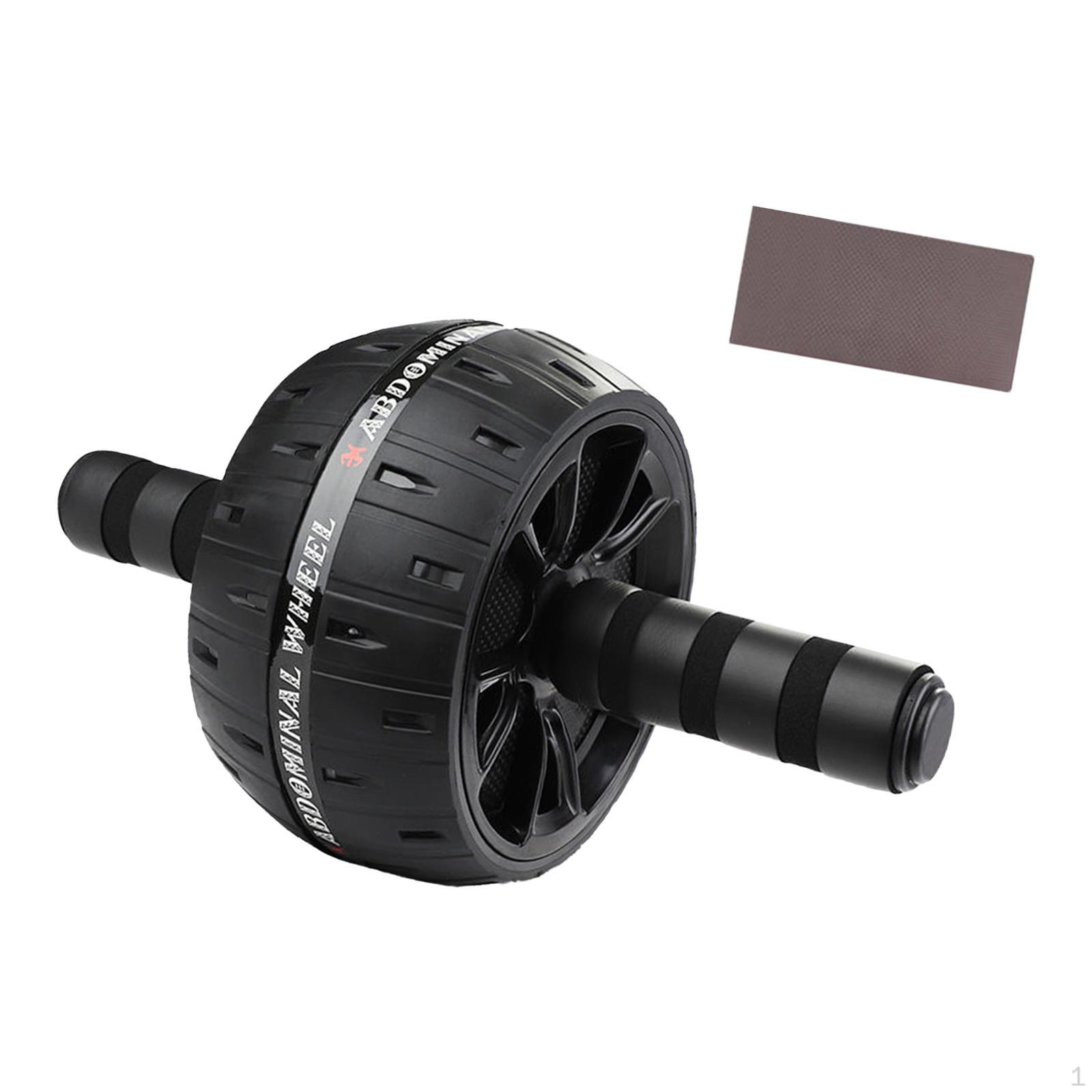 

Фитнес-колесо для пресса, универсальное с ковриком для колен, тренировка основных мышц, оборудование Black