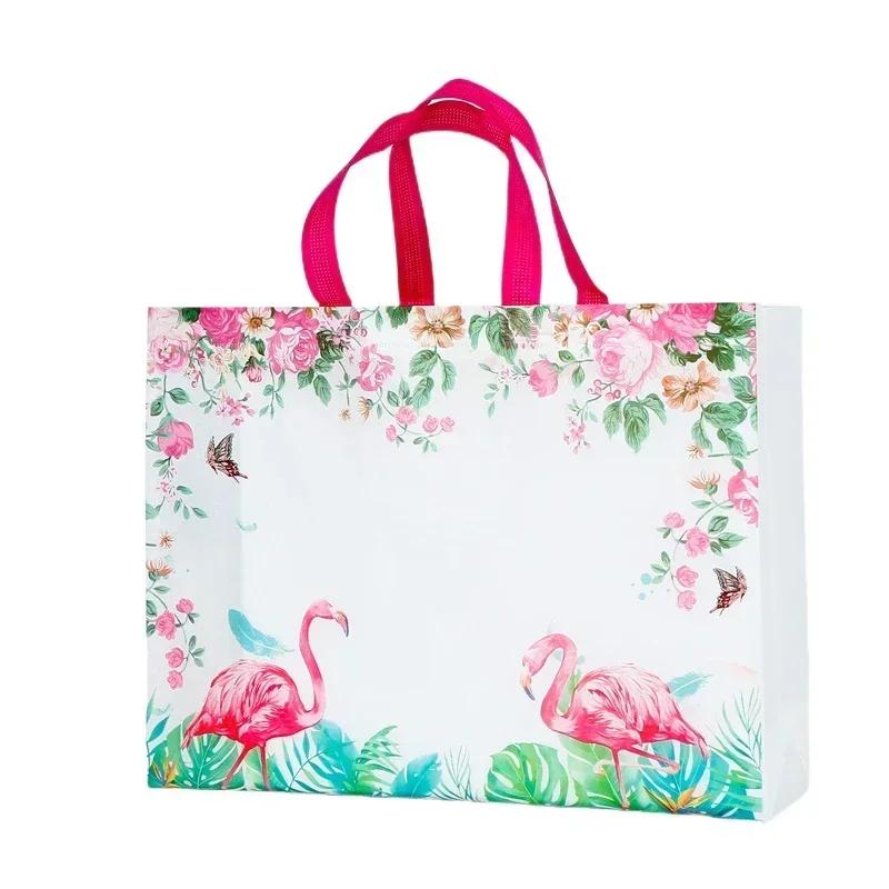 10pcs Coated Non-woven Fabric Bag Clothing Nonwovens Pack Handbag Environmentally Friendly Gift Shopping Packaging Pouch