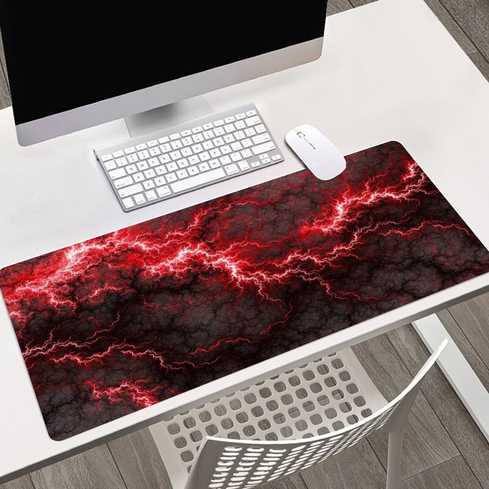 Powerful red glow Mouse pad Mouse Carpet Office Table Mat Mouse Pads Playmat Pc Decor Writing Mat For Laptop Desktop Home Work