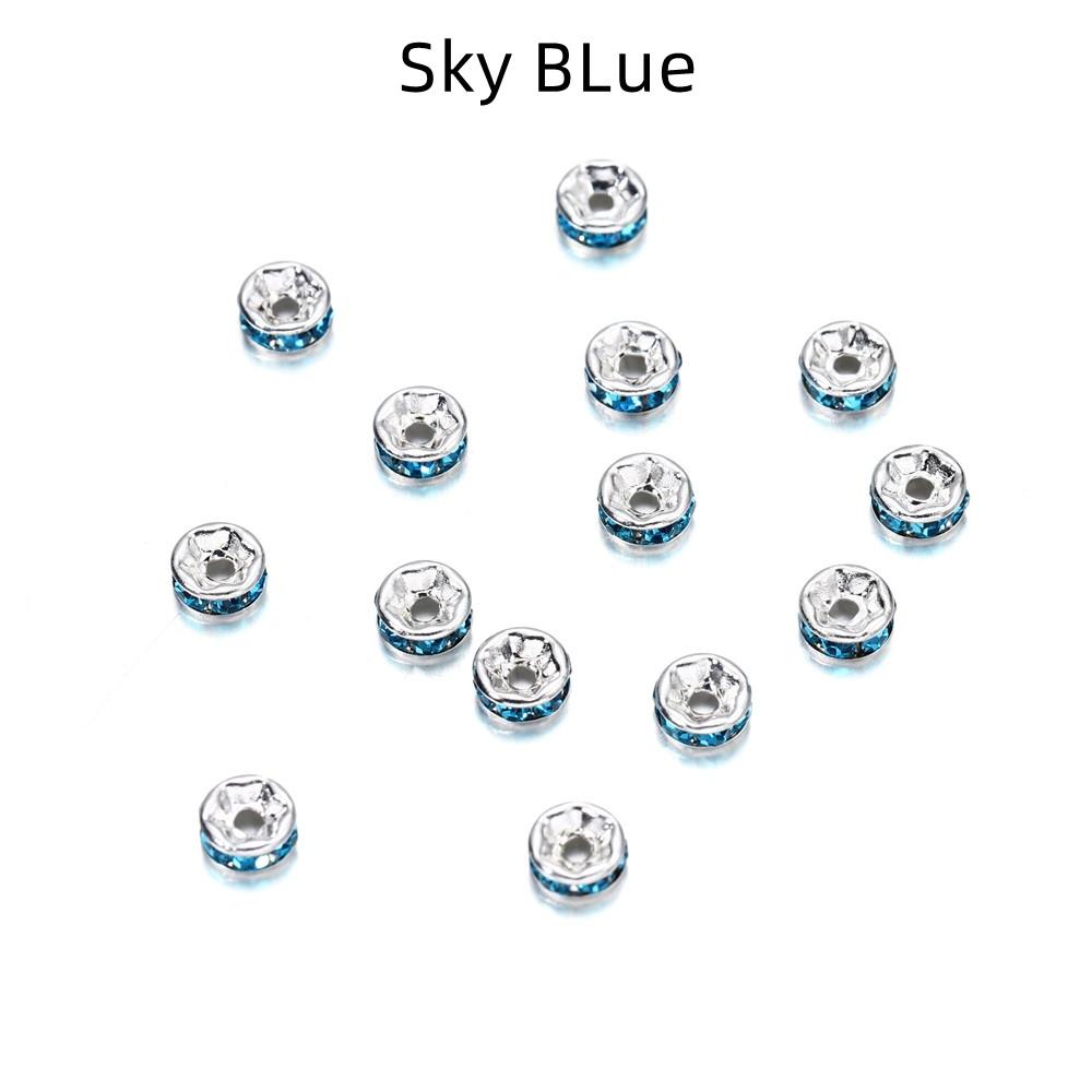 50 adet/grup 4 6 8 10mm Rhinestone Rondelles Kristal Boncuk Gevşek halka boncuk DIY Takı Yapımı için Aksesuarları Tedarikçisi