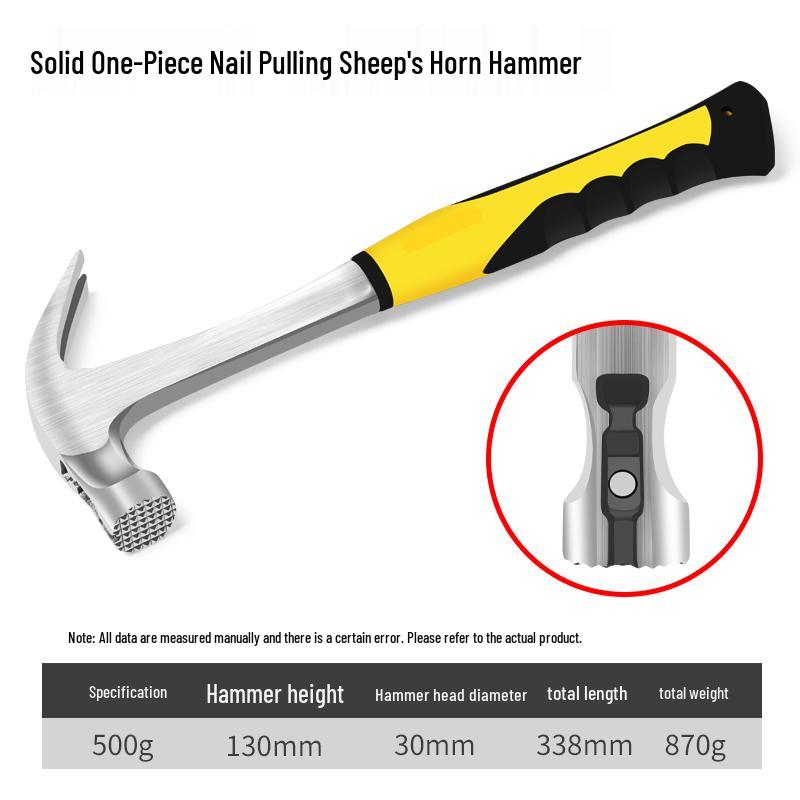 Multifunktionaler achteckiger Nagelhammer mit Widderhornkralle für die Holzbearbeitung