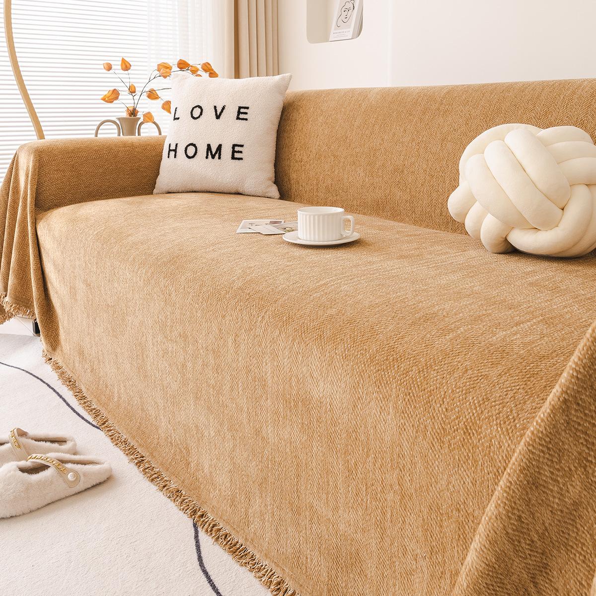 

Все включено, высококачественное диванное полотенце, нескользящий чехол, подушка для дивана, синель, всесезонное универсальное полное покрытие, универсальное одеяло 180*380cm