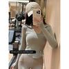 Yoga Long Sleeves Female Fashion Good-looking Sexy Workout Clothes