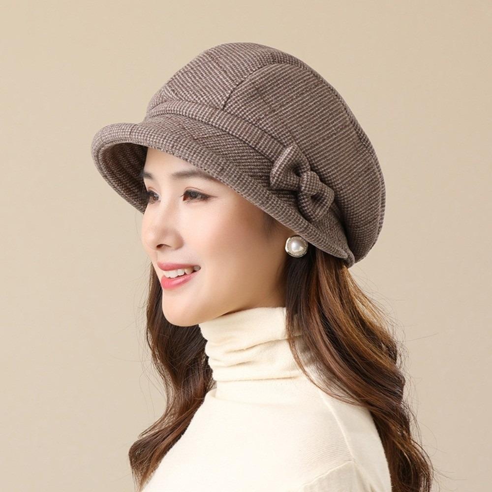 Elegant Women's Beret Hat Warm Baseball Caps Fashion Short Brim Beanie  Women Mother'gift