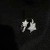 High-End Cross Zircon Ring, Female Star Ring, Niche Design Index Finger Ring, Light Luxury Exquisite Ring.