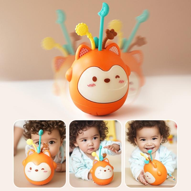 Infant Wobble Wobble Toy With Soothing Music and Soft Light For Cognitive Growth Safe Teething Toy for Babies Toddler