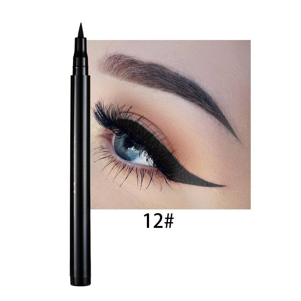 Eye Liner Pencil Small Gold Liquid Eyeliner Pen Quick-drying Eyeliner Waterproof Lasting Eyeliner Black/Brown Eyes Makeup Liquid