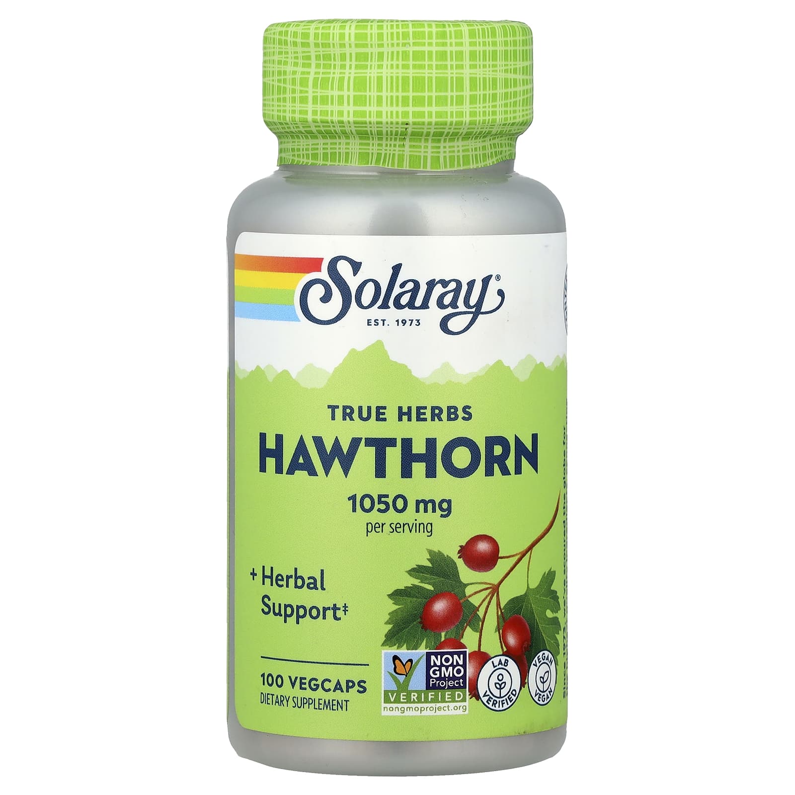 

True Herbs, Hawthorn, Veggie Capsules, 100 Capsules (525Mg per Capsule)