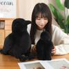 Black Color Realistic Crow Plush Toy 15cm Gothic Crow Stuffed Toy Bird Soft Doll  Kids Play