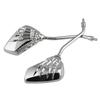 Universal Motorcycle Skull Hand Claw Rear-View Side Mirror Universal Fit Mirror Bolt For Street Sport Bike Chopper Cruiser