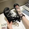 Sandals Women's Outer Wear 2025 Summer New Rhinestone Temperament Muffin Platform Sandals Women