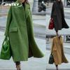 JPNTKY Γυναικείο Vintage Casual Μονόχρωμο Εκτύπωση Φθινόπωρο Χειμώνας Μακρυμάνικο Πόλο Λαιμόκοψη Μπουφάν Μοναδικά Σχέδια & Παλτό