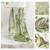 Mulberry Silk Square Scarf Women Green Neckerchief Versatile Decorative Gift