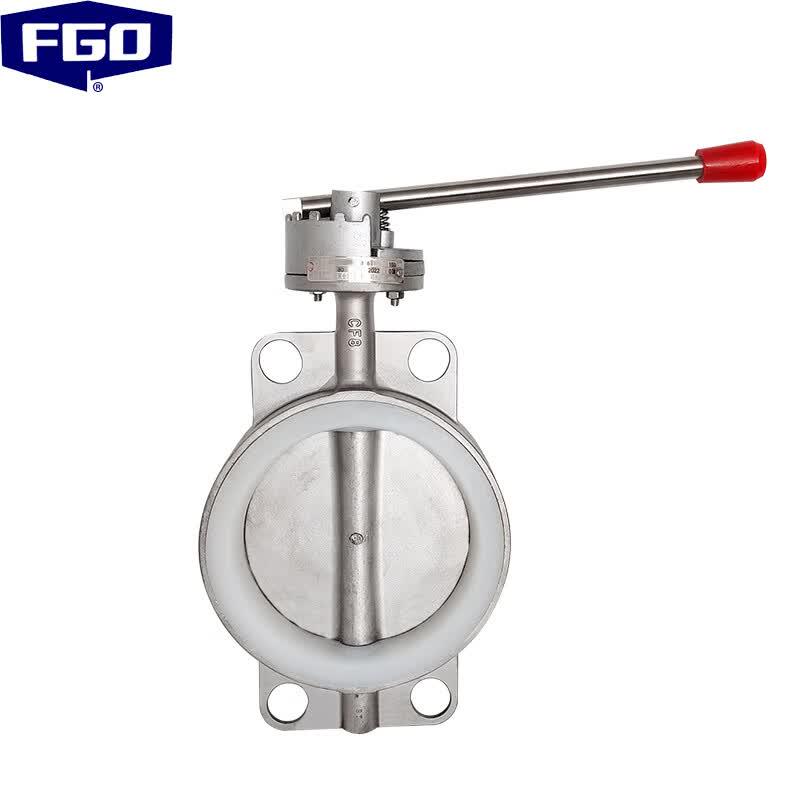 FGO Stainless Steel Wafer Butterfly Valve DN100