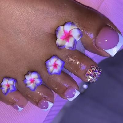 8 stuks/Zak Bloem Zacht Siliconen Teen Spreider Voet Vinger Verdeler Scheider Flexibele Vinger Teen Spacer Scheidingstool