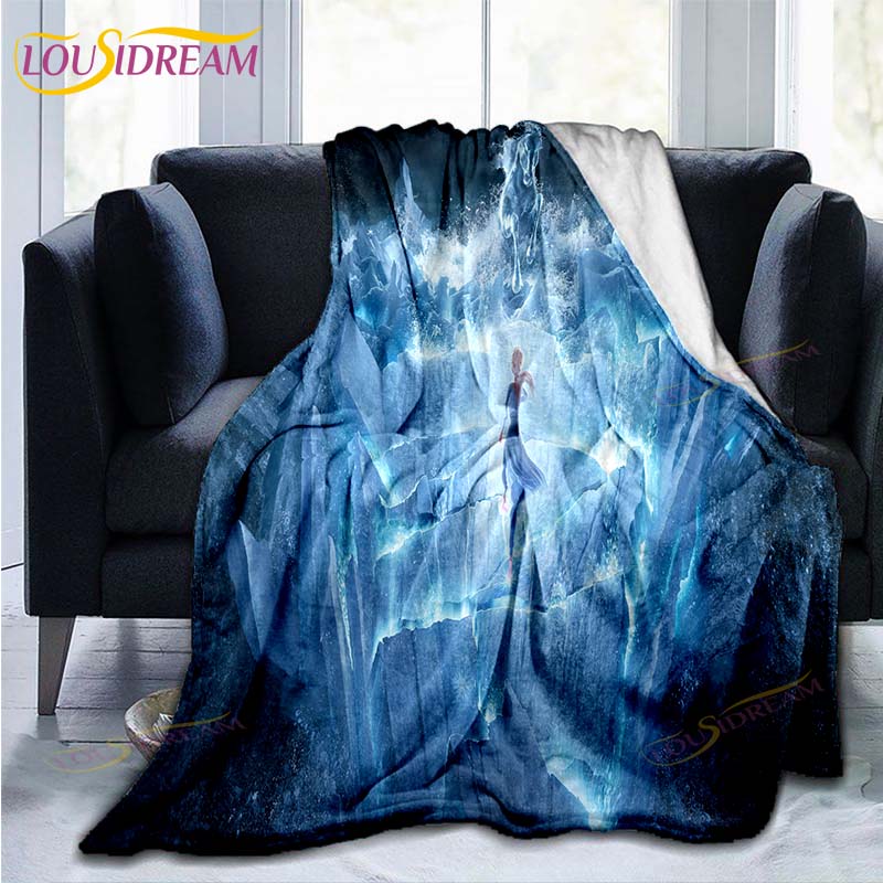 Frozen patroon plaid Deken Bank Quilt Overtrek Reis Beddengoed Outlet Plaid Deken Flanellen Deken Sprei