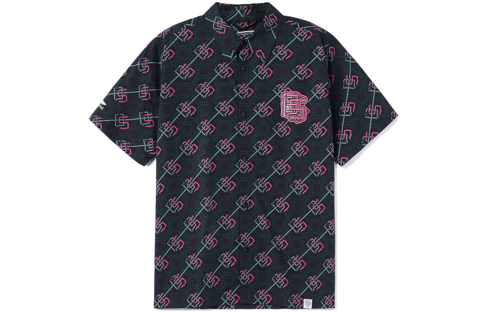 Li Ning Badfive Shirts Unisex Black Pointed Collar Moderate Other ASHR159-2 M