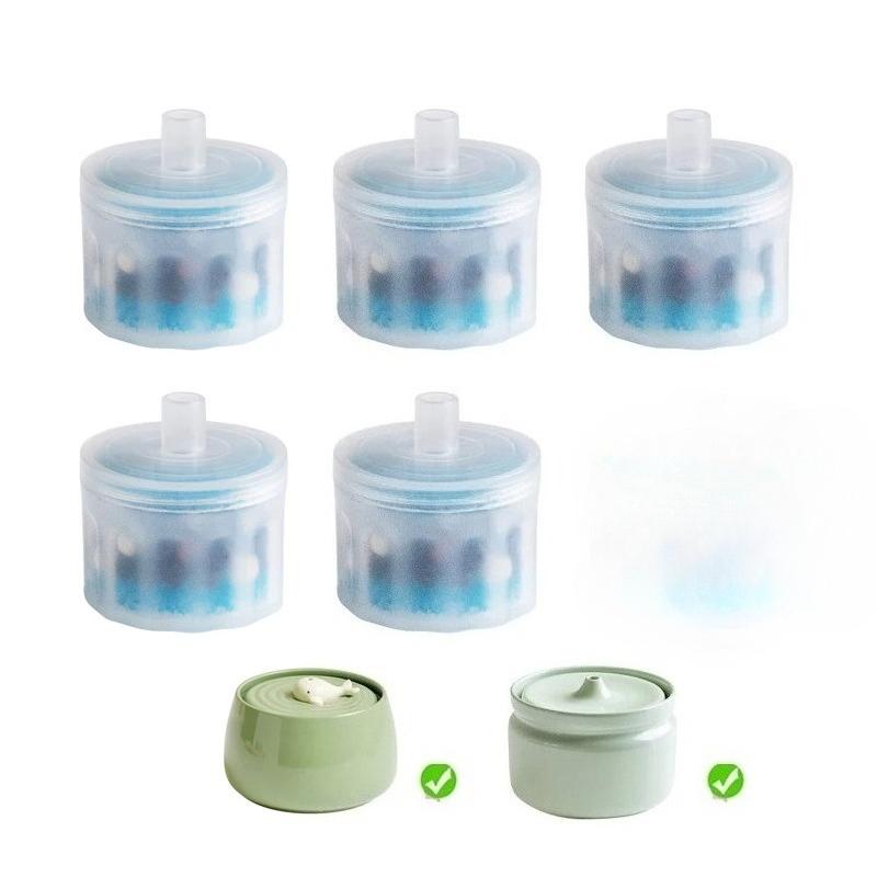 5PCS Cat and Dog Water Dispenser Filter Replacement Filter 1.3L Ceramic Drinking Water Safe and Clean Pet Supplies