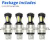 4Pcs Universal Car Led Fog Light Bulb H4 18Smd Foglamp Drl Drivng Light Motorcycle Headlights Truck Boat Trailer Spotlight Lamp