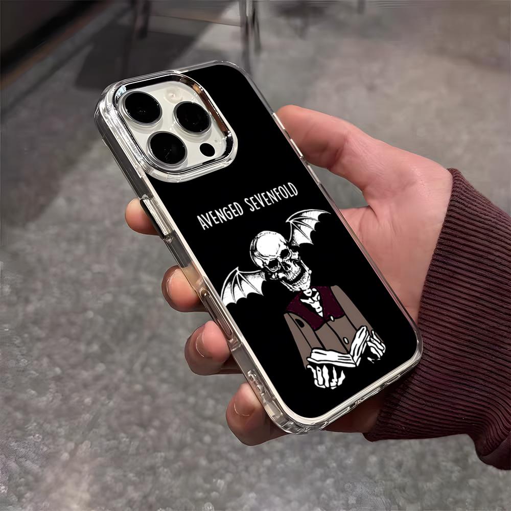 A-Avenged Sevenfold Phone Case For IPhone 17 Air 16 E 15 14 13 12 11 Plus Pro Max Electroplated Transparent Soft Shell