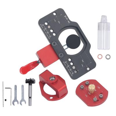 Gabarit de perçage pour charnière Trou Alliage d'aluminium 35 mm Gabarit de charnière de porte invisible pour Inst de porte et de placard