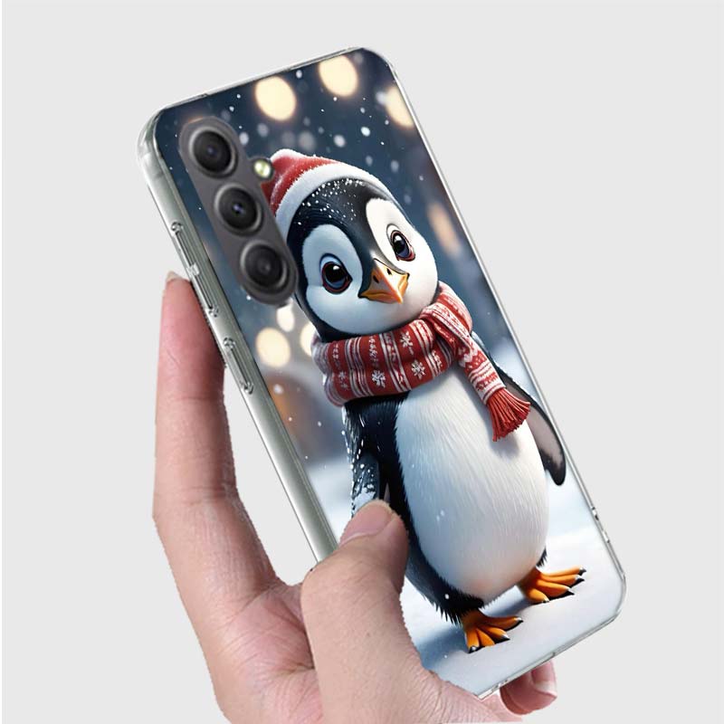 Cute Little Penguin Phone Case for Samsung A16 A26 A36 A56 A17 A37 A57 A07 A06 A02S A03 A04S A05S Galaxy Note 20 10 A50S A71 A51