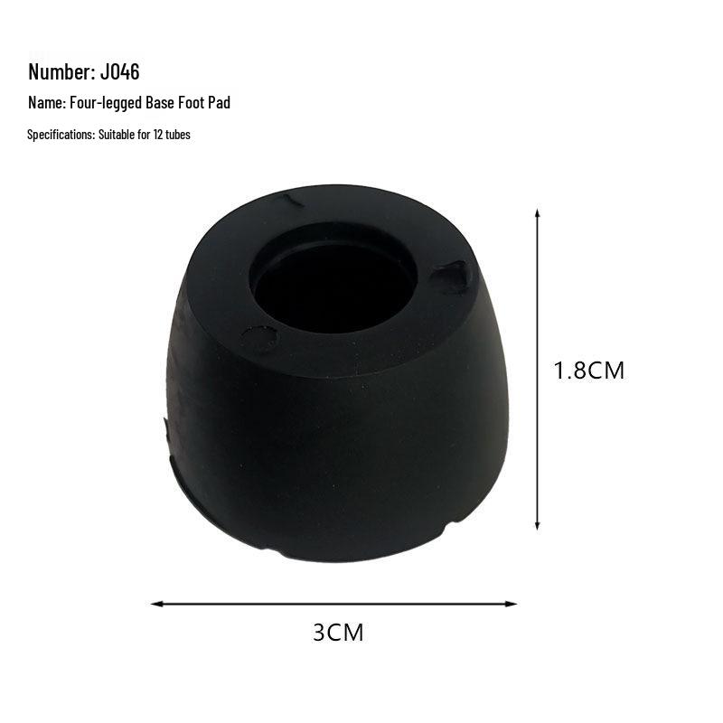 Multi-spec Anti-Slip Rubber Cane Tip for Elderly Walking Sticks - Tripod & Quadruped Foot Covers