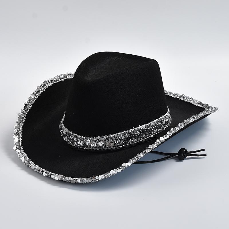 

Новая Розовая Ковбойская Шляпа Для Женщин Западная Ковбойка Stetson Девочек Горячая Девушка Вечеринка Платье Джазовые Шляпы One Size чёрный