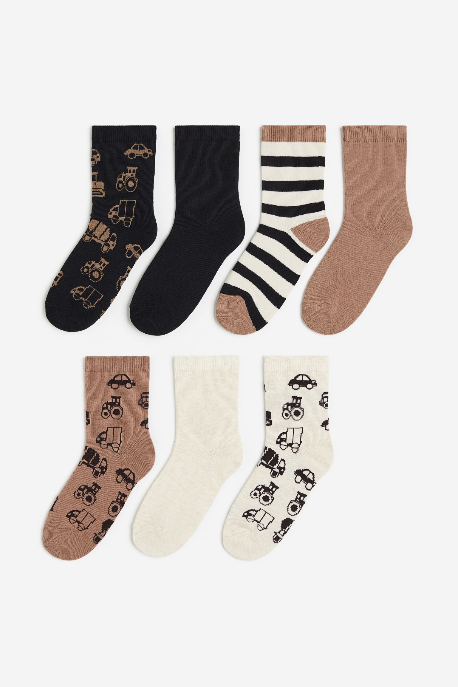 

7-pack patterned socks