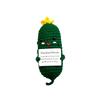 Handmade Emotional Support Pickle Positive Cucumber Dolls Home Decoration Funny Kawaii Yarn Knitting Gifts Living Room Decor