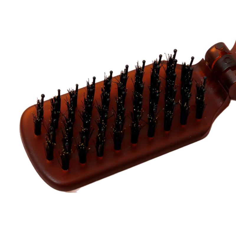 Mirror Portable Pocket Mane Bristle Hair Brush Combs Collapsible Travel Massage Comb Hair Styling Tools Salon Makeup Combs