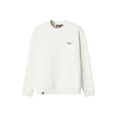 Fila Original Trendy Fashion Classic Retro Comfortable Casual Loose Pullover Crewneck Sweatshirt Men Sweatshirt Cloud-White F11M549212FIV