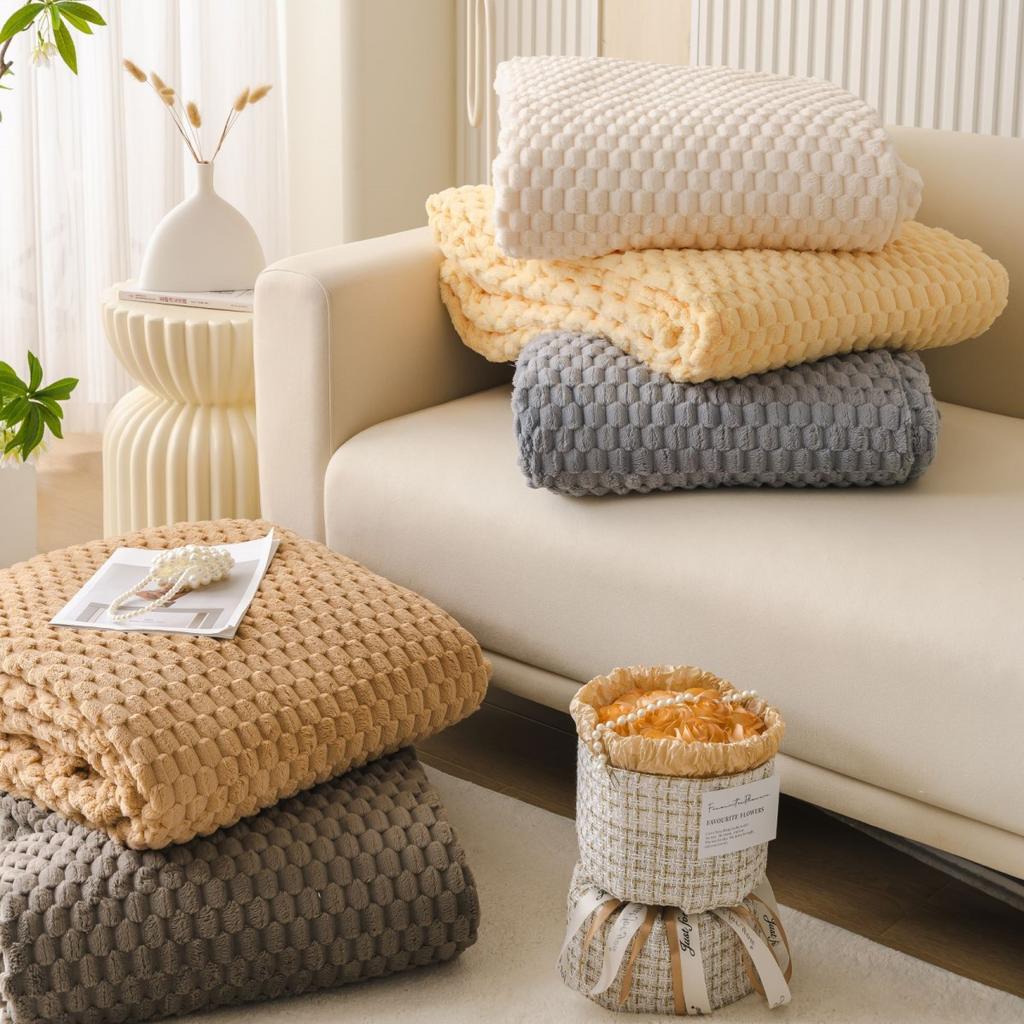 Winter Honeycomb Velvet Sofa Cover Four Seasons Universal Pure Color Full Cover Towel Sofa Cushion All Package Universal Towel